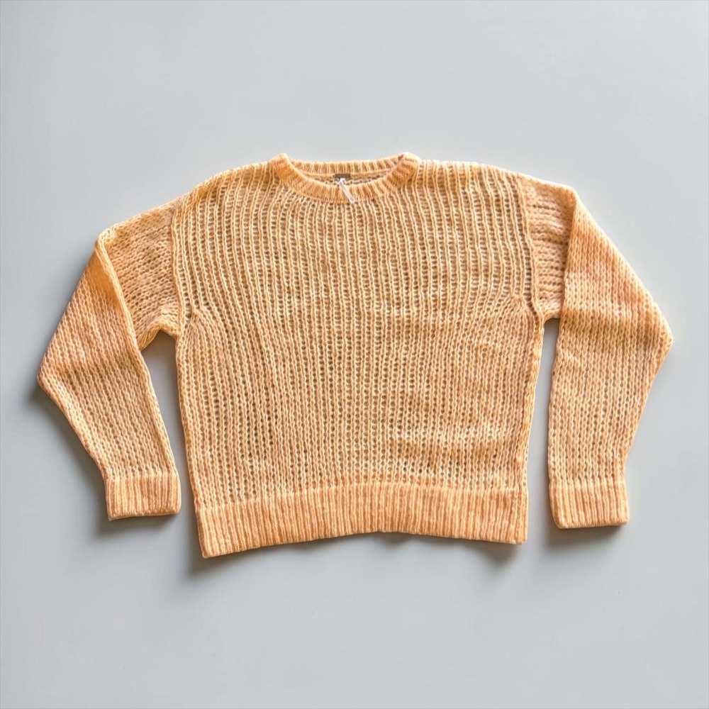 Free People Light & Lofty Pullover Open Knit Lightweight Sweater Size Medium